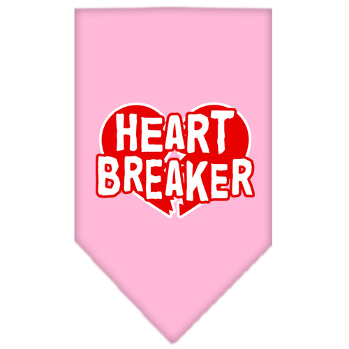 Heart Breaker Screen Print Bandana Light Pink Small